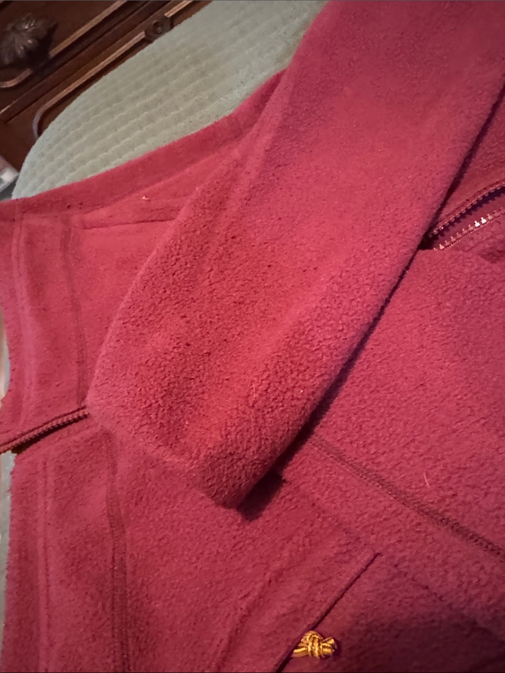 L.L. Bean womens Raspberry ZipFleece Jacket - Picture 4 of 9